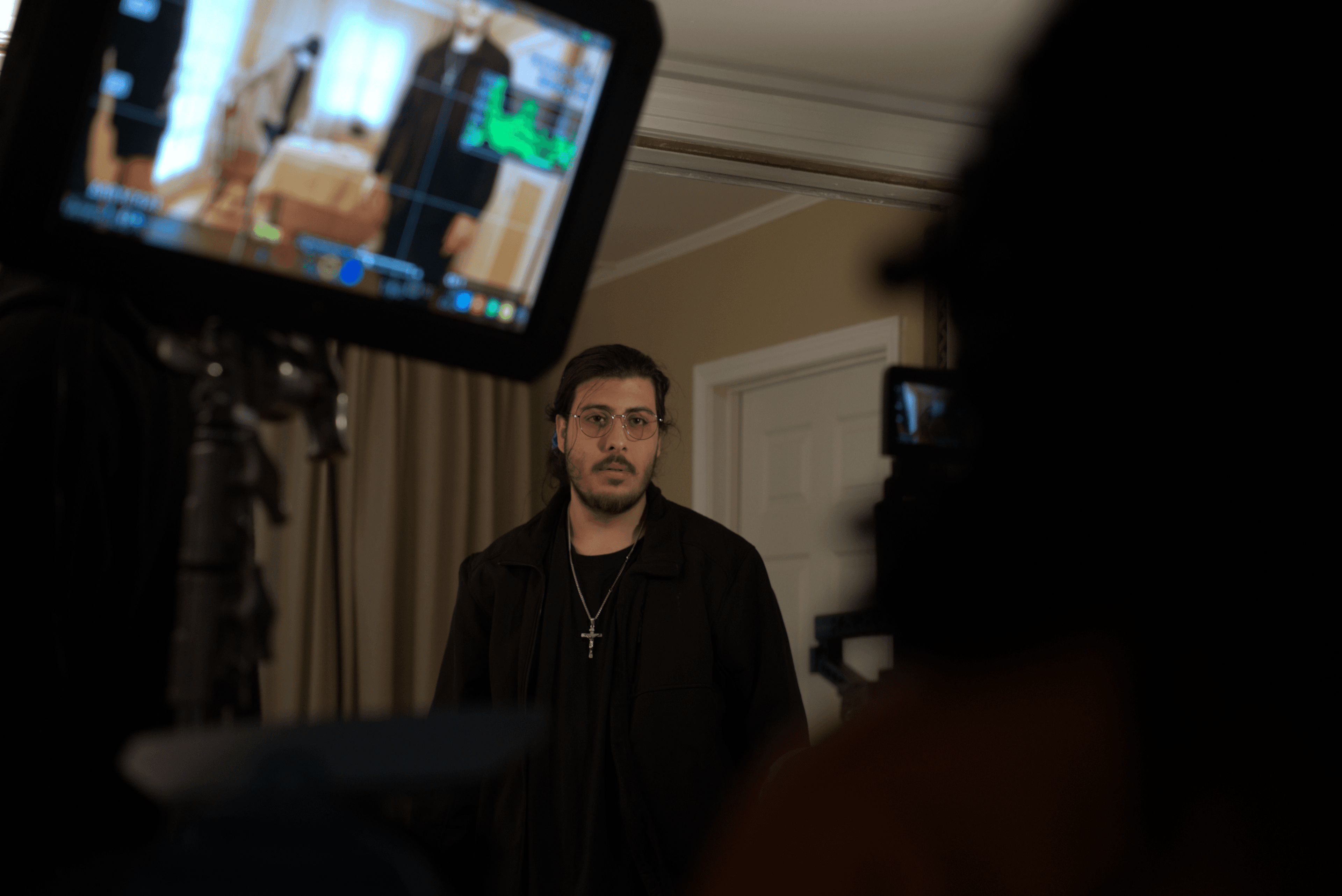 Sebastien Abou-Chakra on set