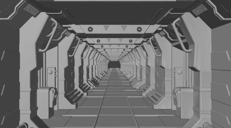 ORB1S hallway assembled solid model